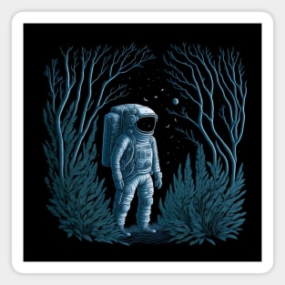 Cosmonaut in the forest Magnet